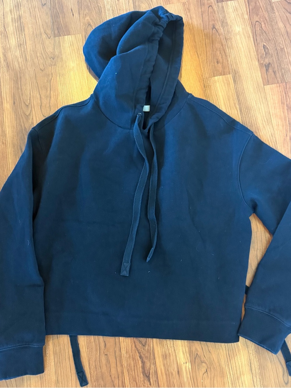 Vince‎ blue hoodie sweatshirt elastic cinch back long sleeve size medium